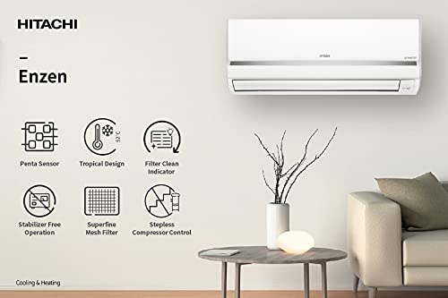 Hitachi 1 Ton 3 Star Inverter Split AC, RAFS312HEEA (Copper Conde Hitachi 1 Ton 3 Star Inverter Split AC, RAFS312HEEA (Copper Conde